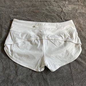 Size 4 White Lululemon Shorts